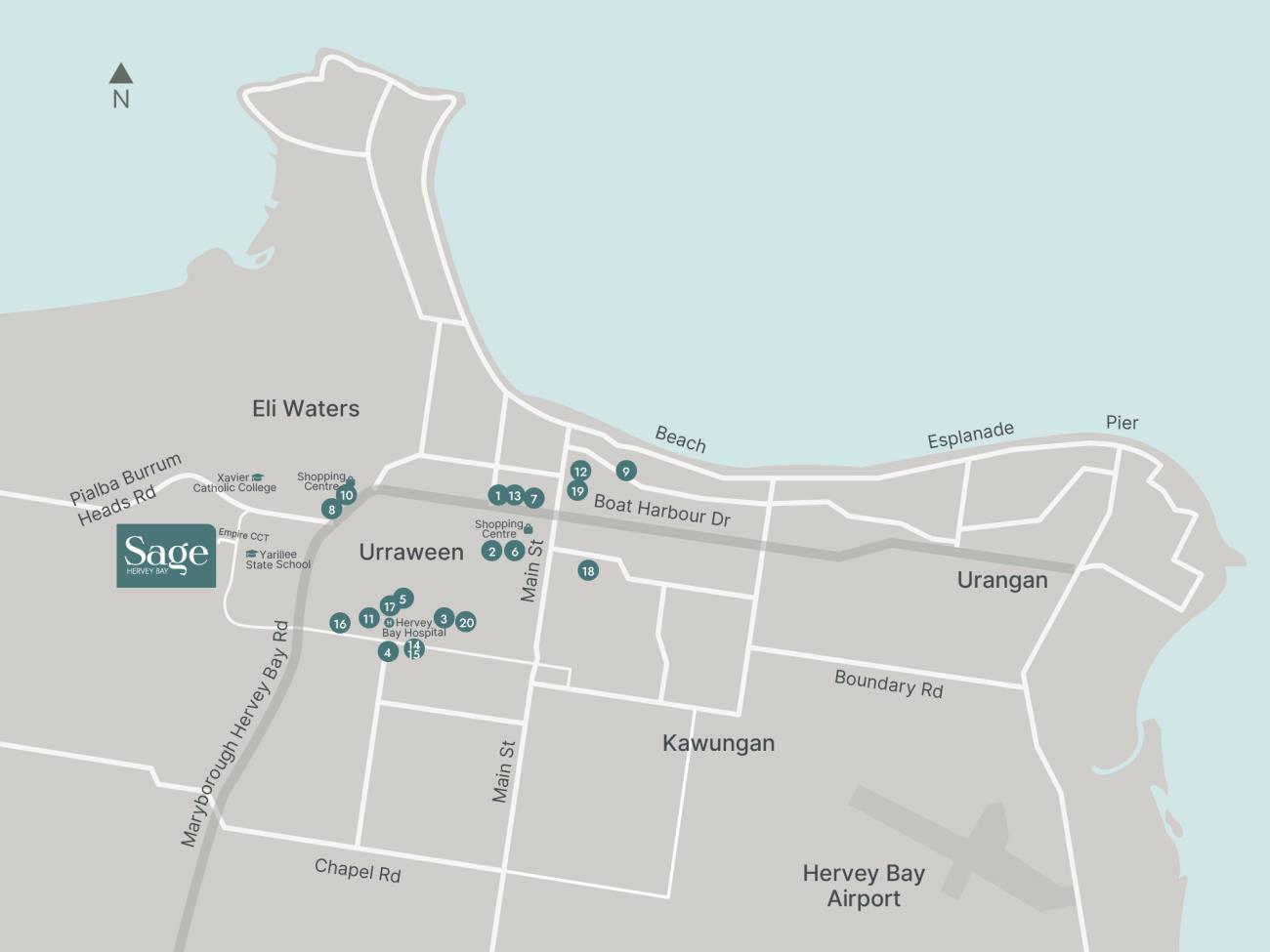 Medical Services map Hervey Bay