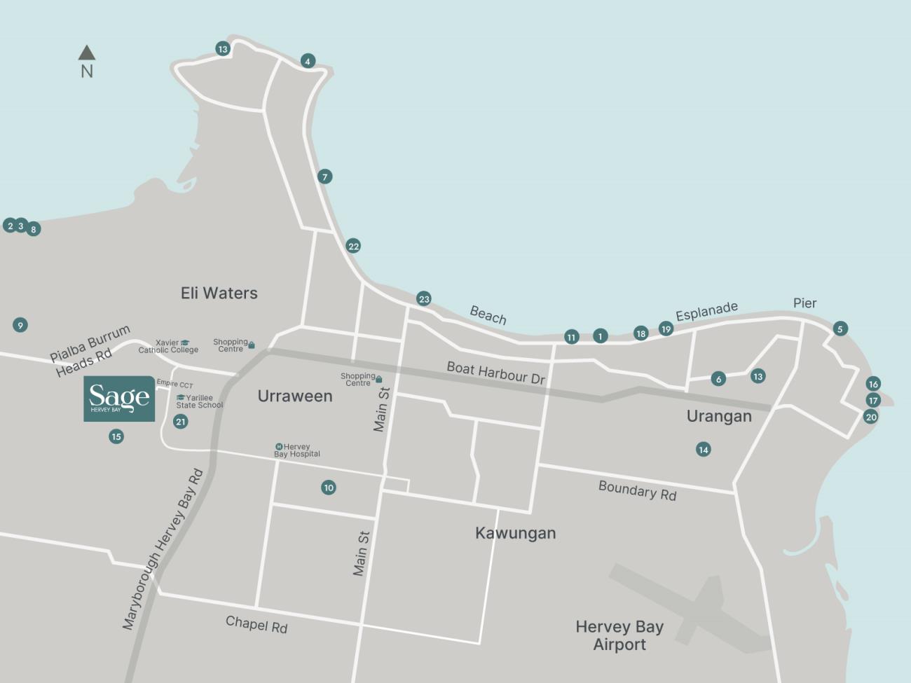 Outdoor recreation map Hervey Bay