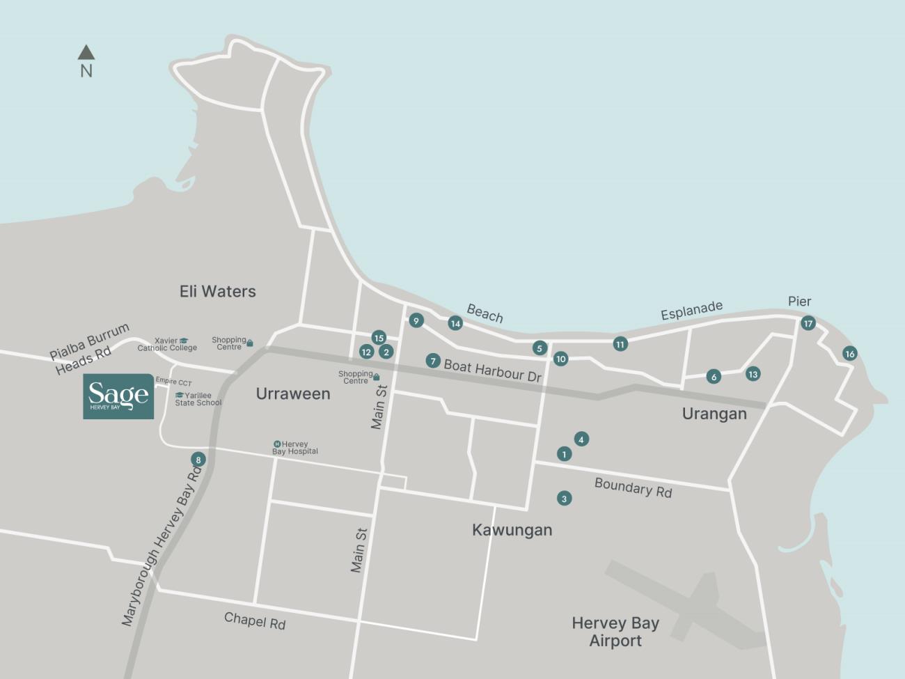 Sport and Recreational Facilities map Hervey Bay